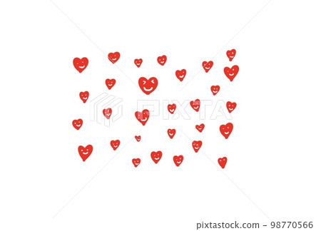 Heart smile facial expression Heart smile facial expression 98770566