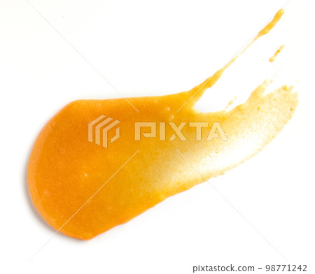 vegetable puree on white background 98771242