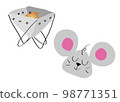 Camping bonfire and mouse outdoor 98771351