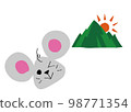 Mountain sunrise and mouse camping outdoor 98771354