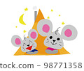 Camp mouse good night from the tent outdoor 98771358