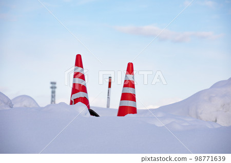 Red color cone 98771639