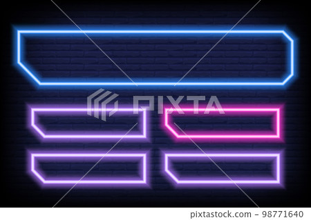 Neon quiz game template. Four options answers for knowledge exam in school, tv show. Vector Illustration 10 eps 98771640