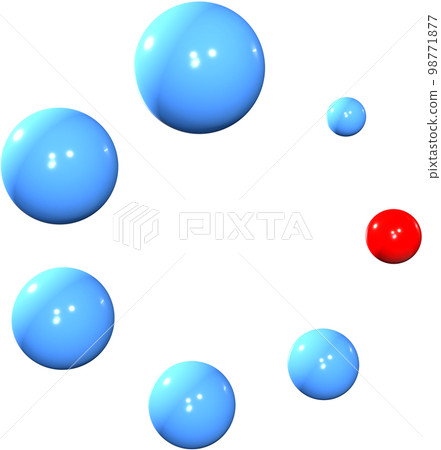 Circle ball 3d icon illustration. 98771877