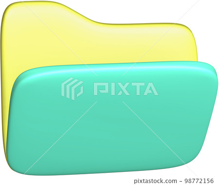 Folder document 3d icon illustration. Folder document 3d icon illustration. 98772156