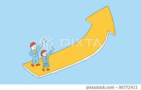 Image illustration of junior high school and high school students aiming to step up and level up 98772411