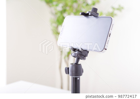 Self-shooting stick and smartphone 98772417
