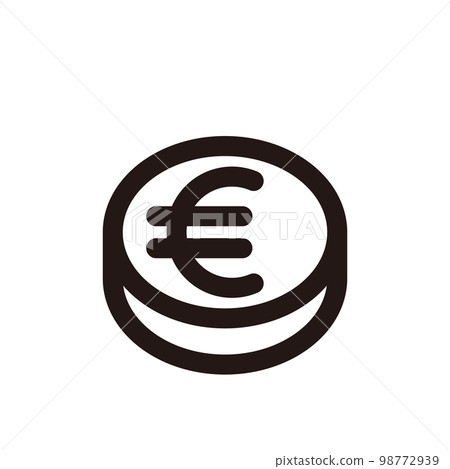 Euro coin icon (three line thicknesses) 98772939