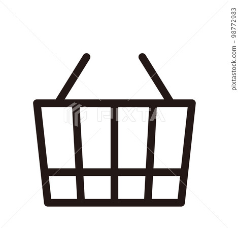 Basket shopping icon (three line thicknesses) 98772983