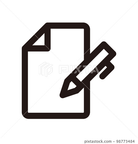 Record entry icon (three line thicknesses) 98773484