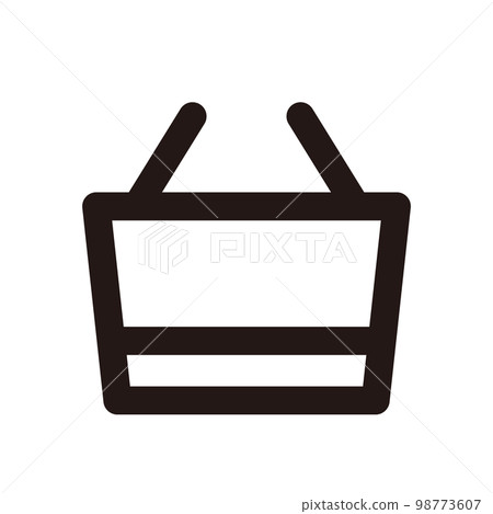 Basket shopping icon (three line thicknesses) 98773607