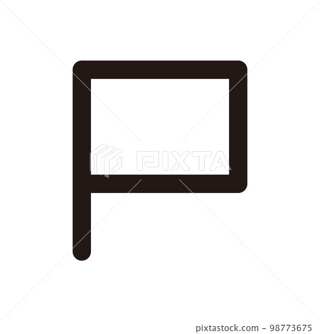 旗幟圖標（3種線寬） 98773675