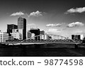 Train crossing the bridge 98774598