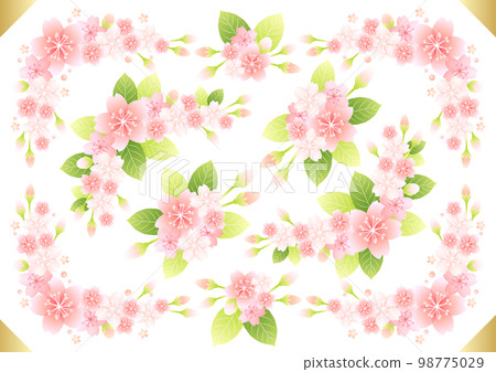 Leaf cherry corsage frame set 98775029