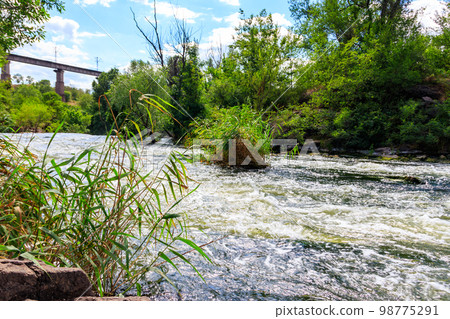 Rapids on the Inhulets river in Kryvyi Rih, Ukraine Rapids on the Inhulets river in Kryvyi Rih, Ukraine 98775291