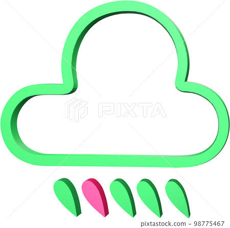 icon, button, rain 98775467
