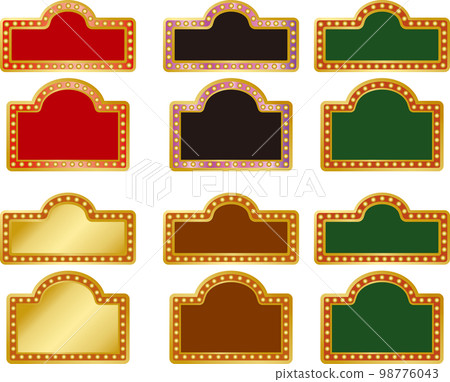 neon signboard set 98776043