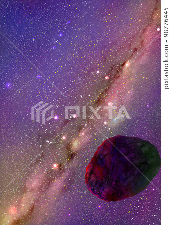 galaxy and asteroid galaxy and asteroid 98776445