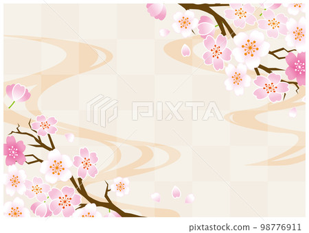 櫻花春天花瓣背景 櫻花春天花瓣背景 98776911