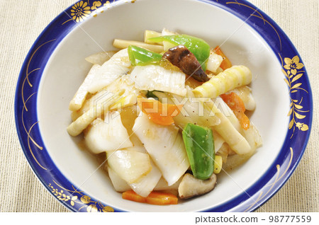 海鮮菜 蔬菜炒魷魚 海鮮菜 蔬菜炒魷魚 98777559