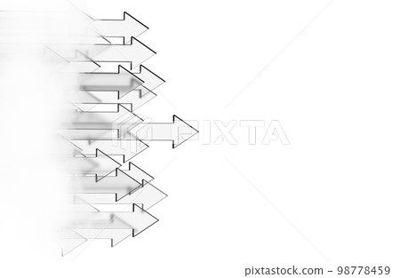 Arrow and cloud. Growing business concept.3D rendering. 98778459