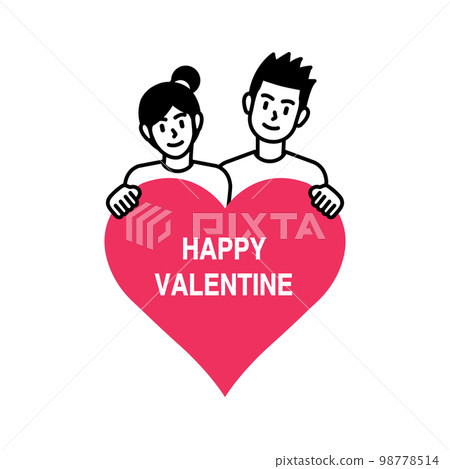 Valentines day greeting cards and banners. Vector illustration concepts for background, greeting card, website and mobile website banner, social media banner, marketing material. Love Couple Romantic 98778514