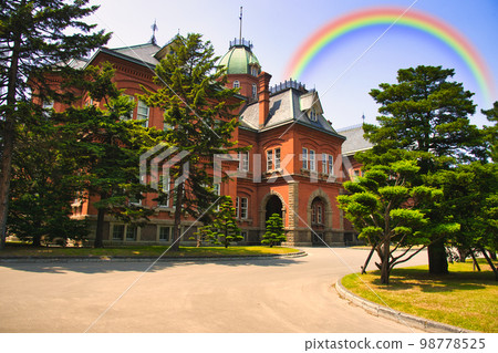 Hokkaido red brick building Hokkaido red brick building 98778525