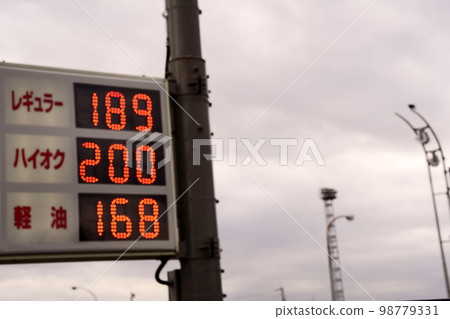 加油站高原油價格飆升招牌右空間 98779331