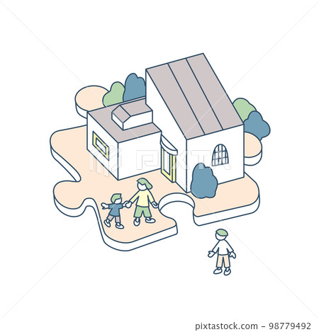 puzzles and houses. Enjoy the combination. 98779492