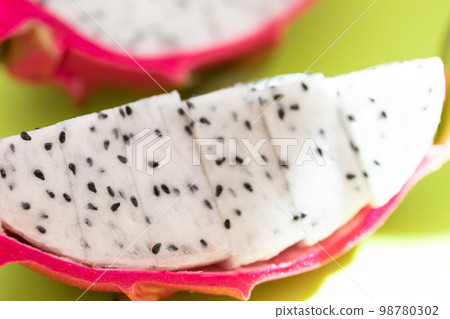 Chopped dragon fruit (pitaya) Chopped dragon fruit (pitaya) 98780302