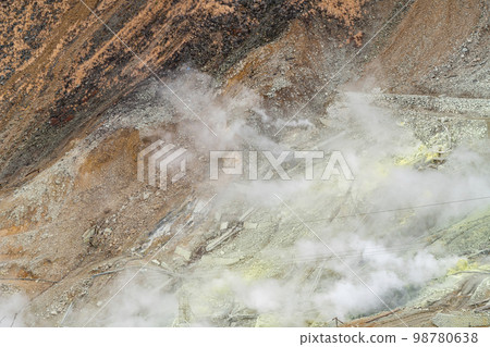 [神奈川縣]箱根的大涌谷散發著硫磺味 98780638