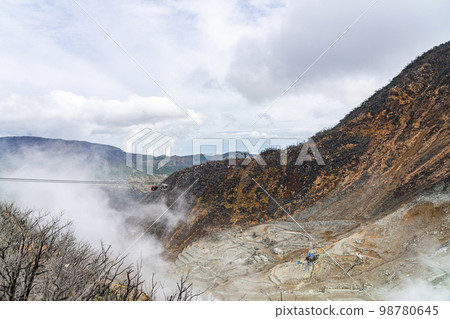 [Kanagawa Prefecture] Hakone's Owakudani with the smell of sulfur 98780645