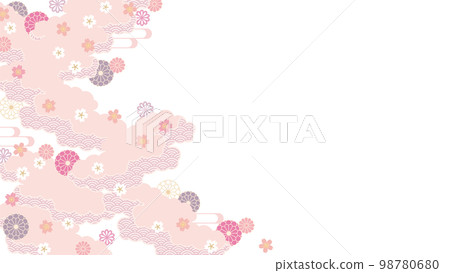背景(日本春天的天空)-雲櫻桃圖案 1-1 矢量 背景(日本春天的天空)-雲櫻桃圖案 1-1 矢量 98780680