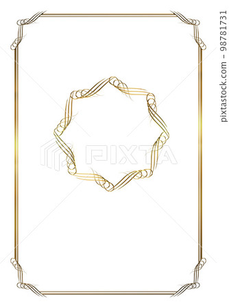 Menu, certificate, oriental pattern, arabesque pattern, damask pattern decorative ruled vintage frame, emblem Menu, certificate, oriental pattern, arabesque pattern, damask pattern decorative ruled vintage frame, emblem 98781731