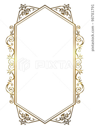Menu, certificate, oriental pattern, arabesque pattern, damask pattern decorative ruled vintage frame, emblem Menu, certificate, oriental pattern, arabesque pattern, damask pattern decorative ruled vintage frame, emblem 98781791