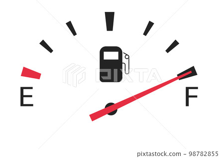 gasoline fuel gauge in the car at maximum full tank gasoline fuel gauge in the car at maximum full tank 98782855
