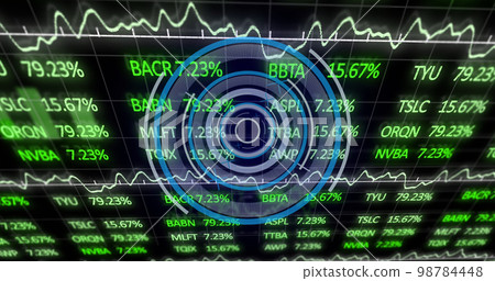 Image of text and scope over binary code Image of text and scope over binary code 98784448