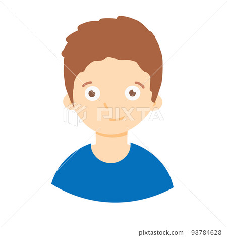 Male student icon in cartoon flat style. - Stock Illustration [98784628 ...