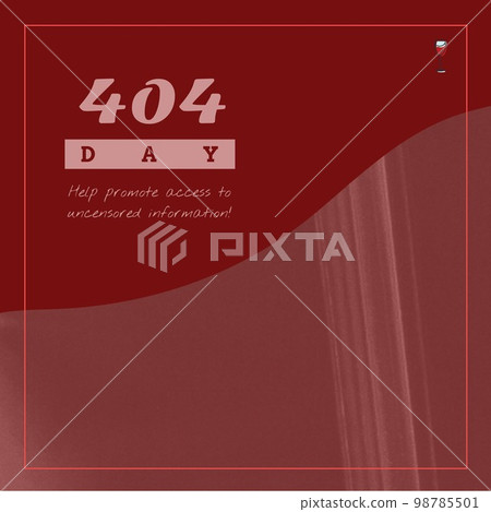 Composition of help promote access to uncensored information text on red background 98785501