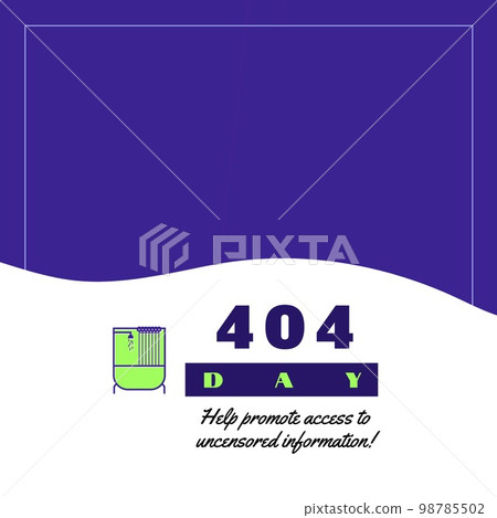 Composition of help promote access to uncensored information text on blue background 98785502