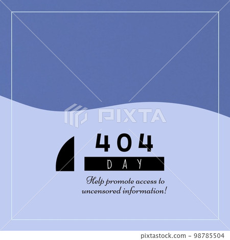 Composition of help promote access to uncensored information text on blue background 98785504