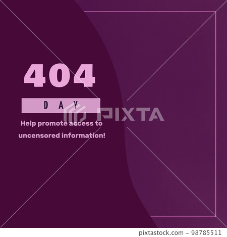 Composition of help promote access to uncensored information text on purple background 98785511