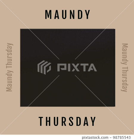 Composition of maundy thursday text and copy space on black background 98785543