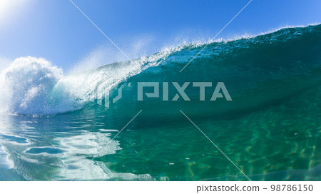 Wave Ocean Blue Encounter Swimming Wave Ocean Blue Encounter Swimming 98786150