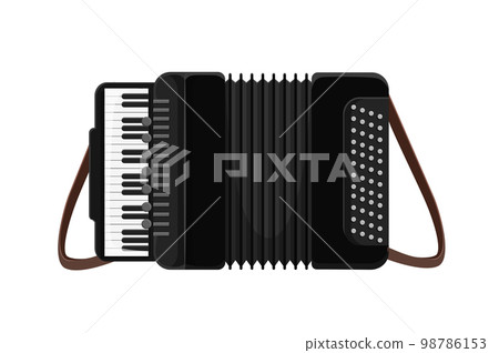 Accordion icon black 3d vector illustration 98786153