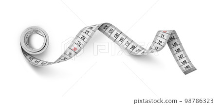Measuring tape isolated on a white background Measuring tape isolated on a white background 98786323