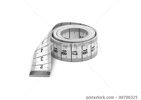 Measuring tape isolated on white background 98786325