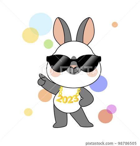 cute emoji rabbit character wearing sunglasses and being confident. cute emoji rabbit character wearing sunglasses and being confident. 98786505
