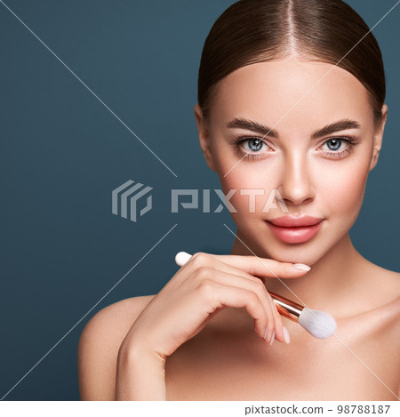 Portrait beautiful young woman with clean fresh skin Portrait beautiful young woman with clean fresh skin 98788187