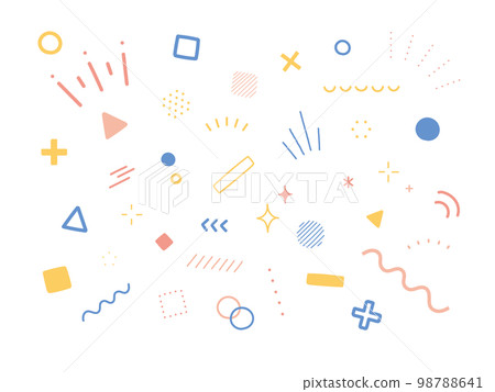 多彩手繪幾何圖案 98788641